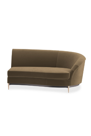 Brown Velvet Sectional Sofa | Caracole Three's Company | Oroa.com