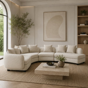   Ribbed Linen 4-Piece Sectional Sofa | Oroa.com