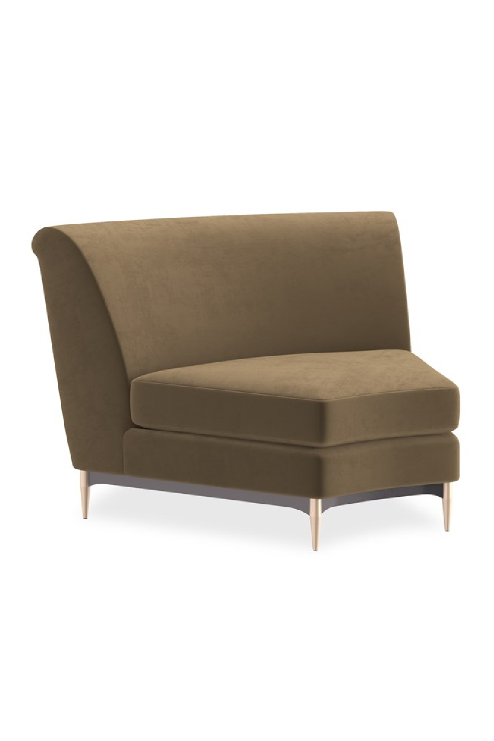 Brown Velvet Sectional Sofa | Caracole Three's Company | Oroa.com