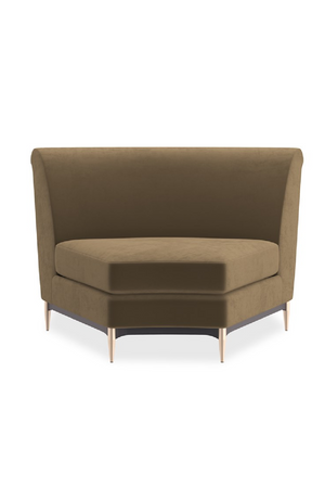 Brown Velvet Sectional Sofa | Caracole Three's Company | Oroa.com