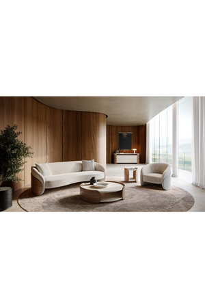 Ivory Mohair Sofa | Caracole Fleur | Oroa.com