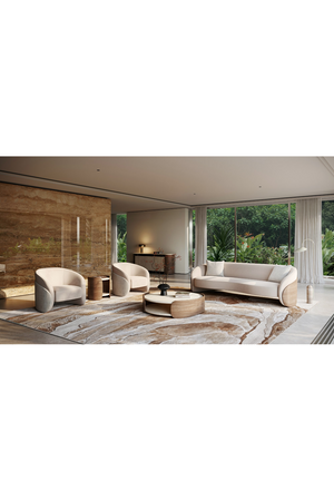 Ivory Mohair Sofa | Caracole Fleur | Oroa.com
