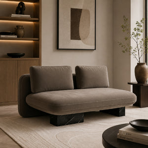   Velvet Upholstered Loveseat | Oroa.com
