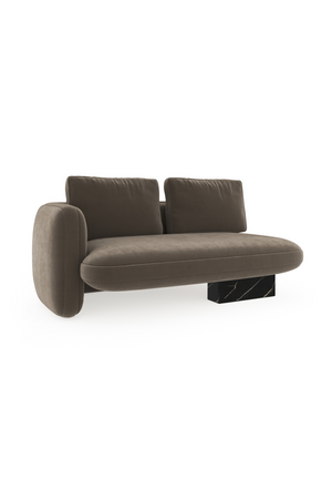 Taupe Velvet Loveseat | Caracole Overlap | Oroa.com