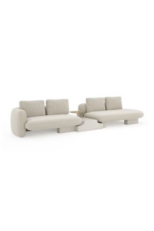 Right Bumper Linen Sectional Sofa | Caracole Overlap | Oroa.com