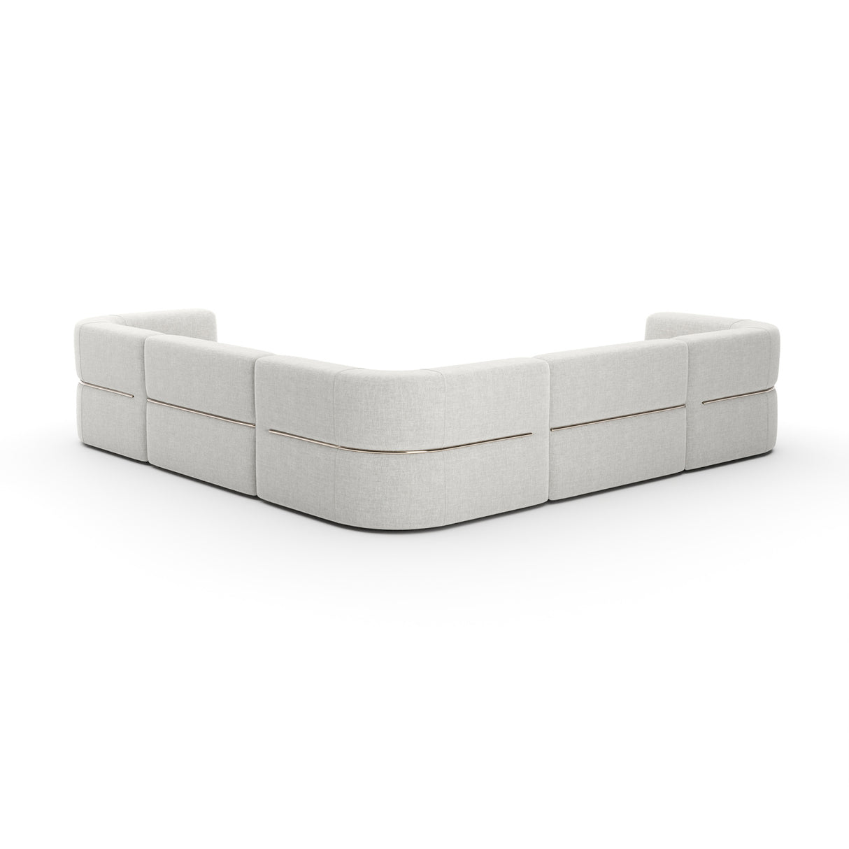   Ribbed Linen Sectional Chaise | Oroa.com