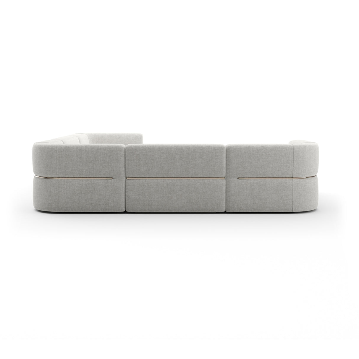  Ribbed Linen Sectional Chaise | Oroa.com