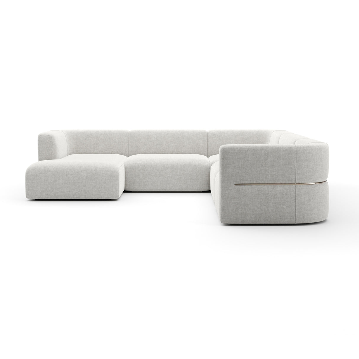  Ribbed Linen Sectional Chaise | Oroa.com
