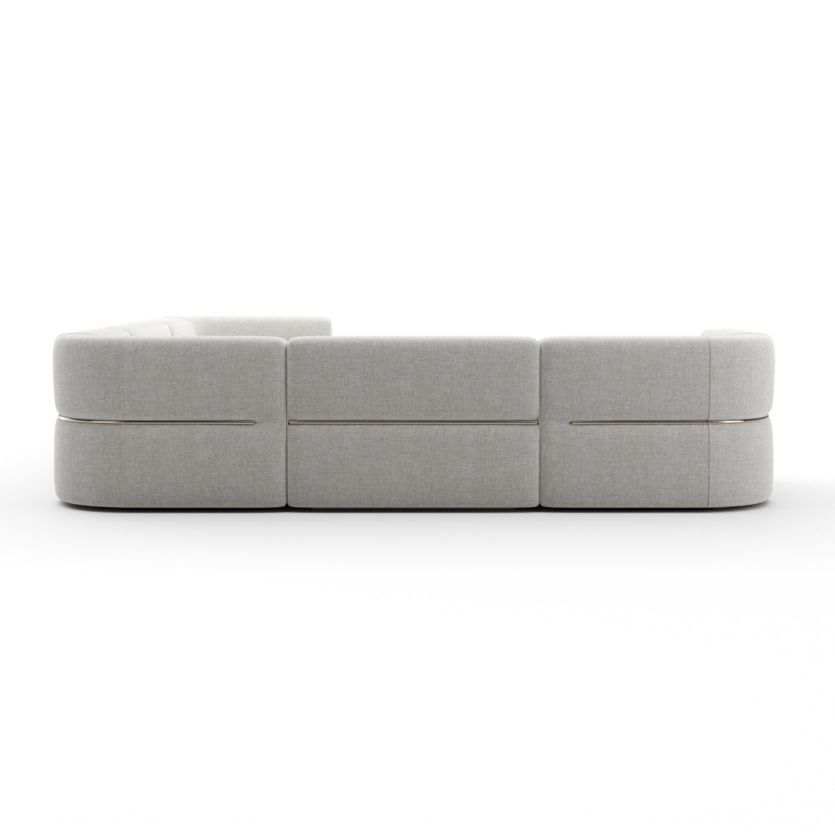   Ribbed Linen Sectional Chaise | Oroa.com