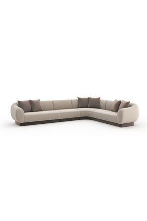Ribbed Linen Sectional Sofa | Caracole Seta | Oroa.com