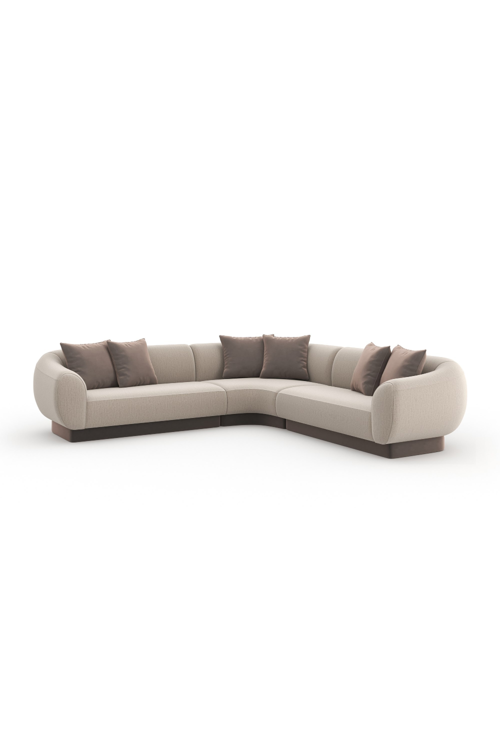 Ribbed Linen Sectional Sofa | Caracole Seta | Oroa.com