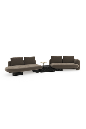 Left Bumper Linen Sectional Sofa | Caracole Overlap | Oroa.com