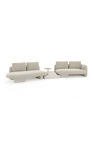 Left Bumper Linen Sectional Sofa | Caracole Overlap | Oroa.com