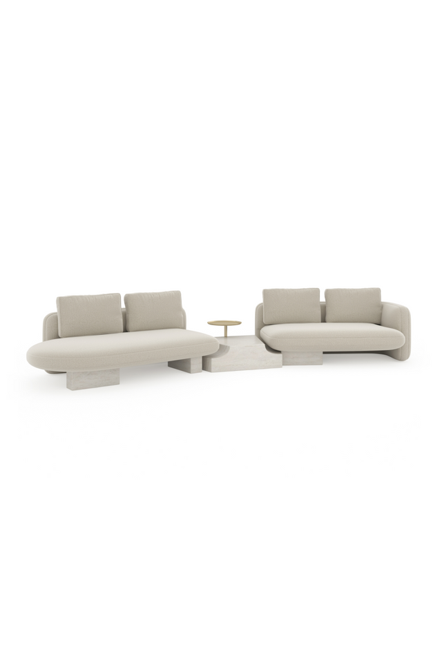Left Bumper Linen Sectional Sofa | Caracole Overlap | Oroa.com