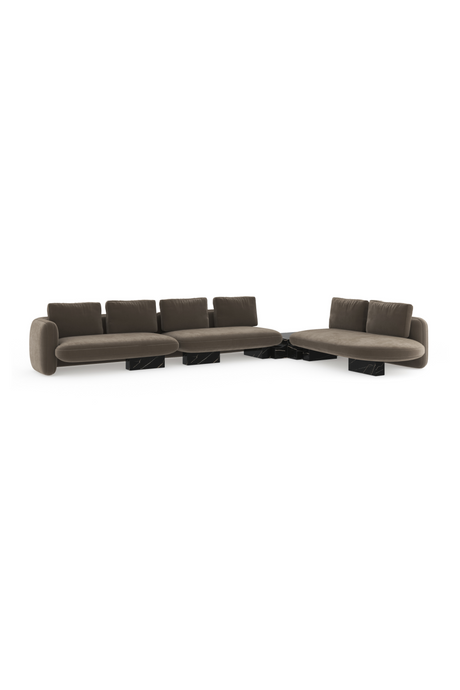 Bumper Linen Sectional Sofa L | Caracole Overlap | Oroa.com