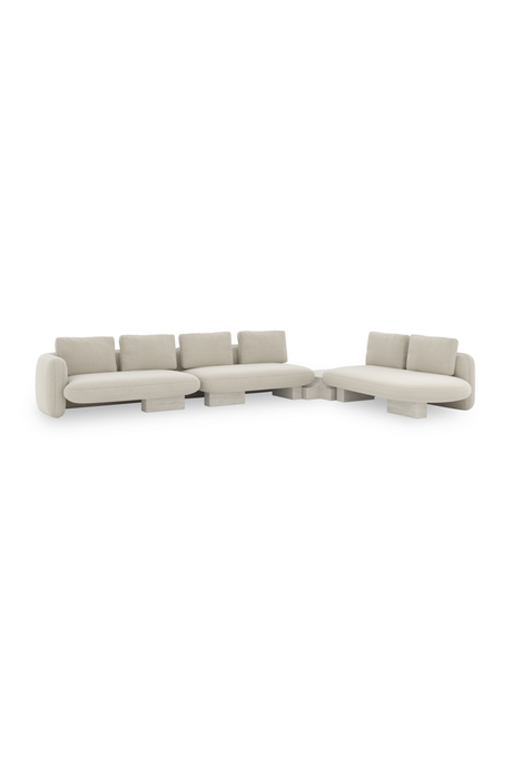 Bumper Linen Sectional Sofa L | Caracole Overlap | Oroa.com