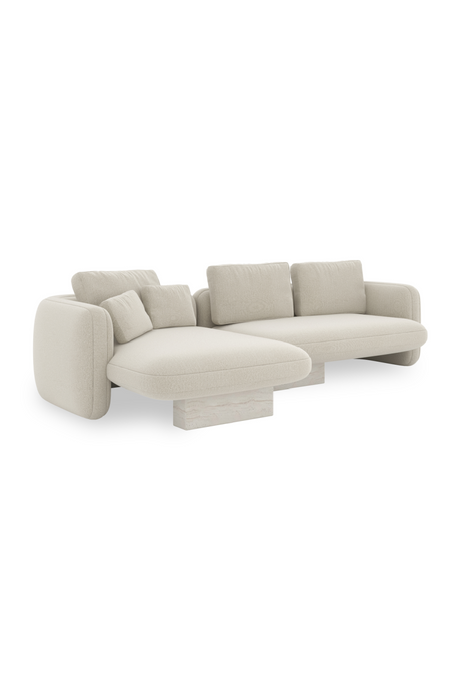 Linen Left Chaise Sectional Sofa S | Caracole Overlap | Oroa.com
