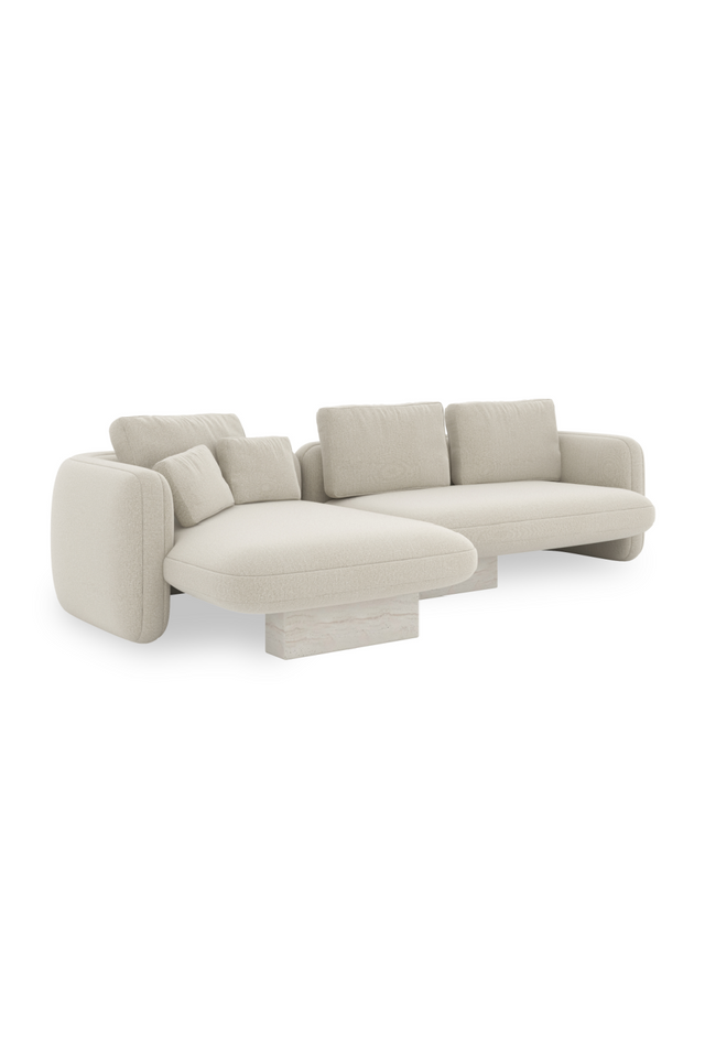 Linen Left Chaise Sectional Sofa S | Caracole Overlap | Oroa.com