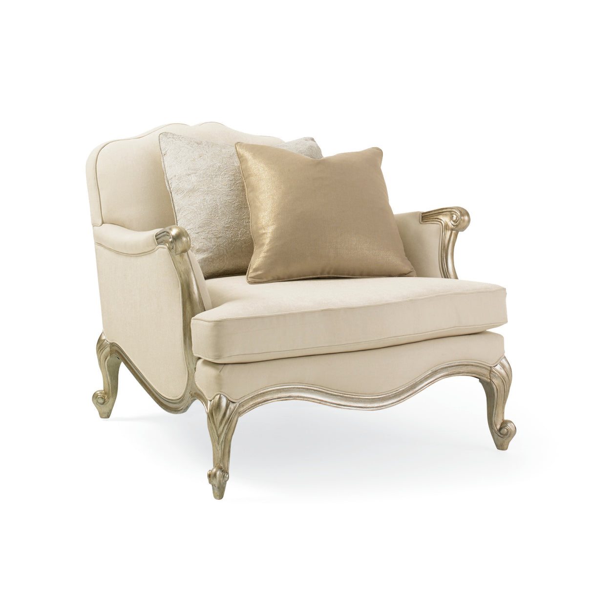   White French-Inspired Lounge Chair | Oroa.com