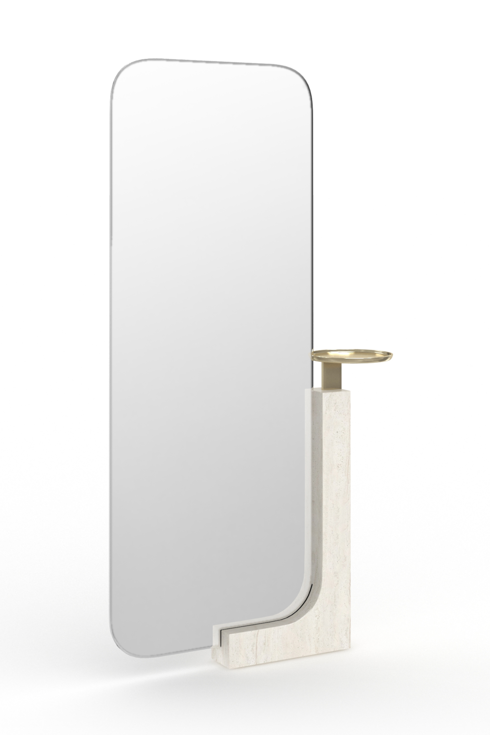 Travertine Stand Floor Mirror | Caracole Overlap | Oroa.com