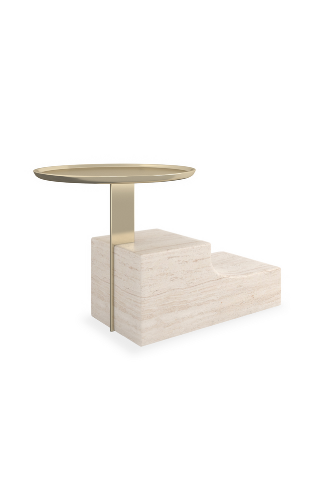 Travertine Base Nightstand | Caracole Overlap | Oroa.com