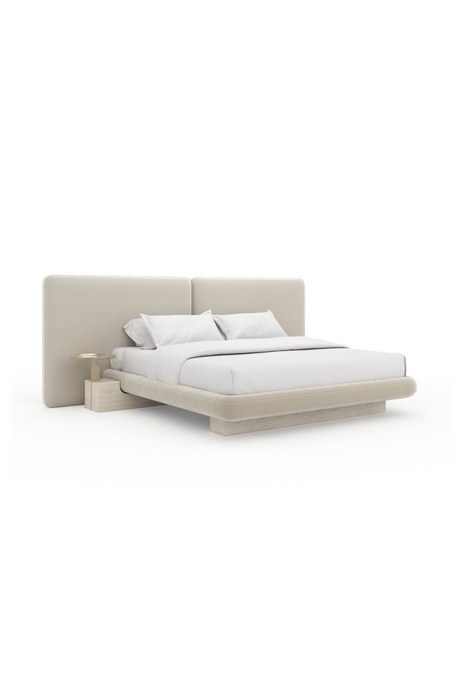 Ivory Velvet 2-Panel King Bed | Caracole Overlap | Oroa.com