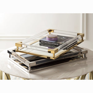 Clear Acrylic Rectangular Tray | Jonathan Adler Jacques | Oroa.com