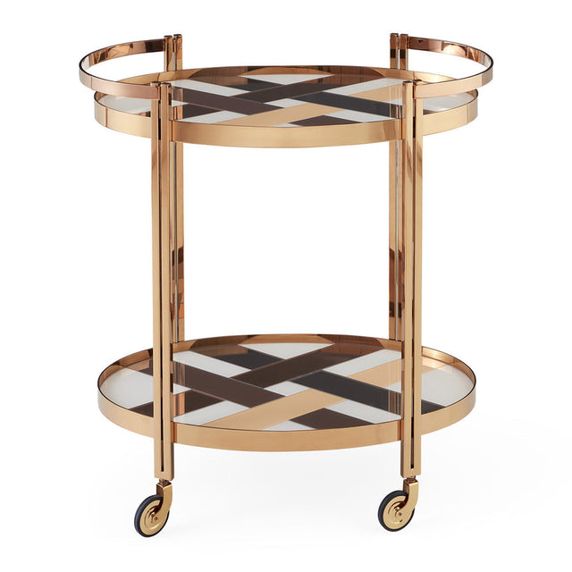 Polished Brass Bar Cart | Jonathan Adler Chambeige | Oroa.com