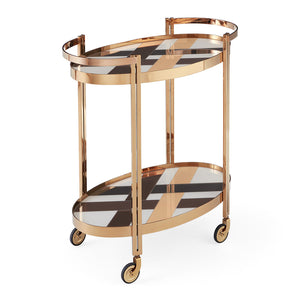 Polished Brass Bar Cart | Jonathan Adler Chambeige | Oroa.com