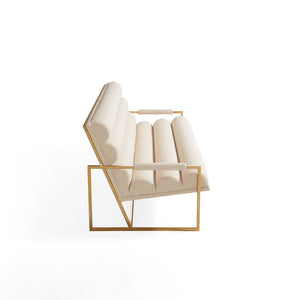 White Channeled Sofa | Jonathan Adler Goldfinger | Oroa.com