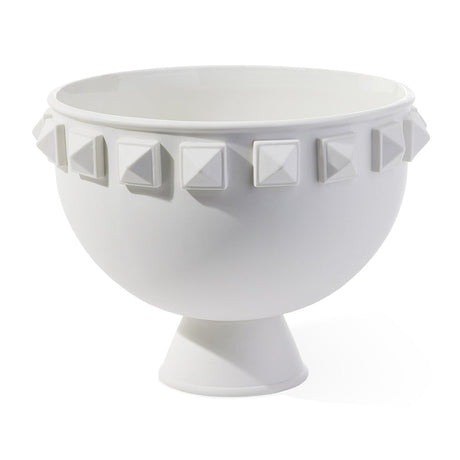 White Pocelain Pedestal Bowl L | Jonathan Adler Charade | Oroa.com