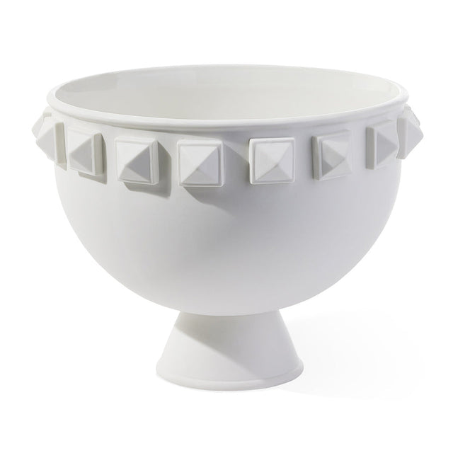 White Pocelain Pedestal Bowl L | Jonathan Adler Charade | Oroa.com