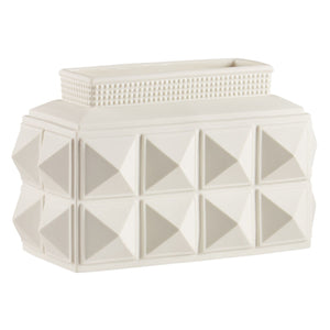 Porcelain Studded Low Vase | Jonathan Adler Charade | Oroa.com
