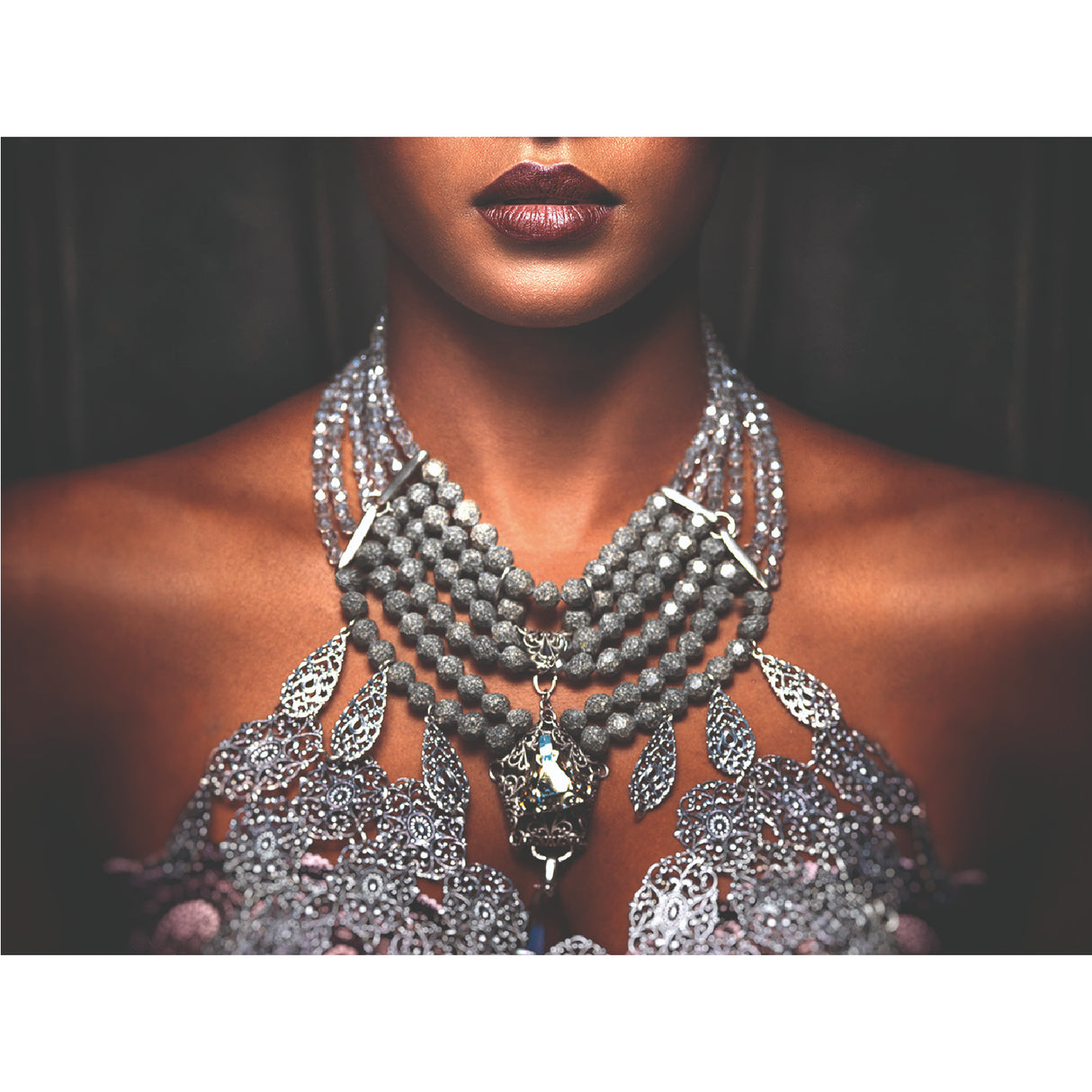   Silver-Adorned Woman Photographic Art | Oroa.com
