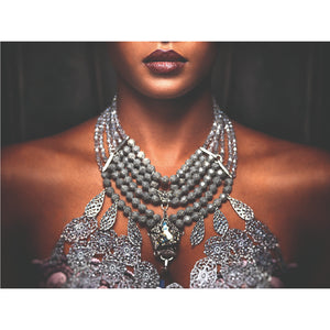   Silver-Adorned Woman Photographic Art | Oroa.com