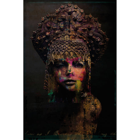   Modern European furniture - Woman with Indian Headdress Artwork - www.oroa.com | Oroa.com