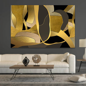   Gold Abstract Art | Oroa.com