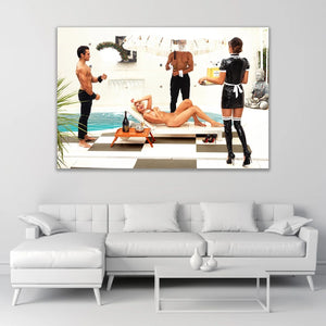   Lounging by the Pool Photographic Art | Oroa.com