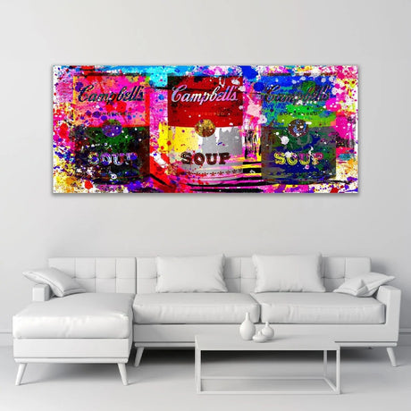  Modern European furniture - Multicolored Soup Cans Art Print - www.oroa.com | Oroa.com