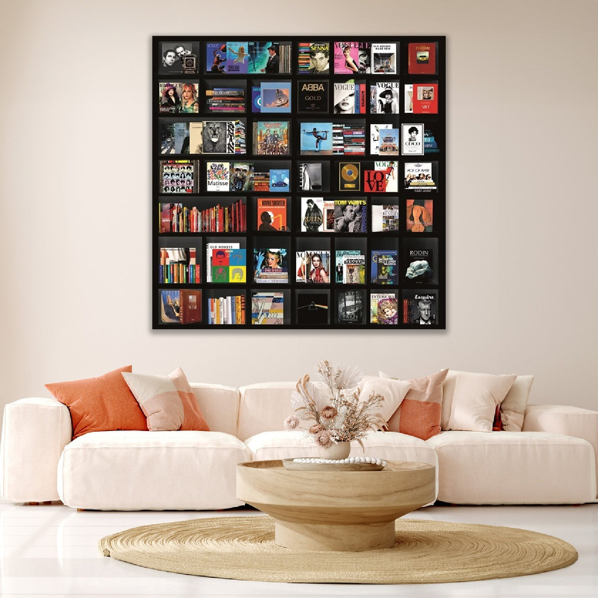   Black Bookshelf Photographic Art | Oroa.com