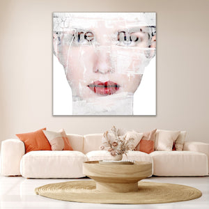   Red Lipped Woman Photographic Art | Oroa.com