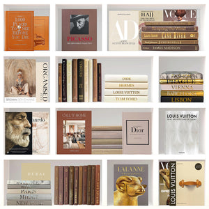   Neutral-Toned Books Collage Photographic Art | Oroa.com