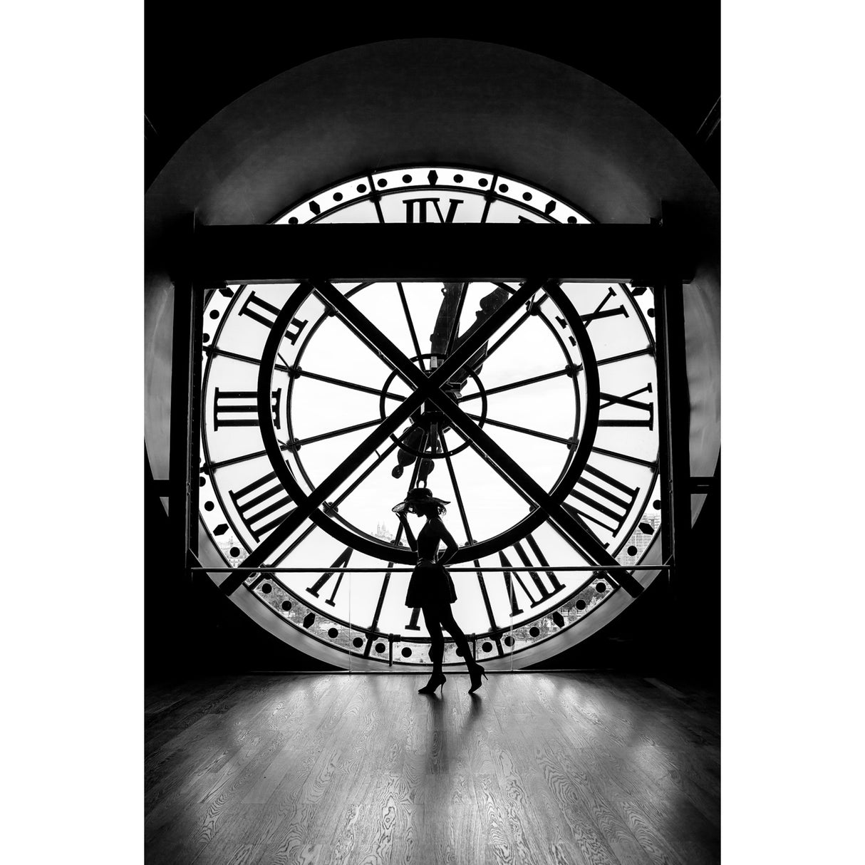   Black & White Clock Photographic Art | Oroa.com
