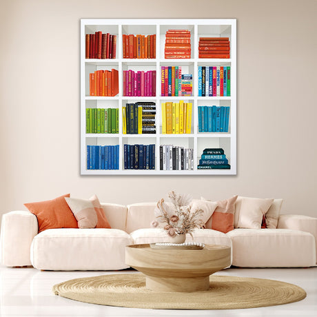   Color Sorted Books Photographic Art | Oroa.com