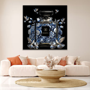   Floral Perfume Bottle Photographic Art | Oroa.com