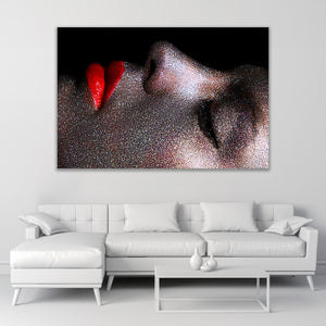   Red Lips Woman Photographic Art | Oroa.com