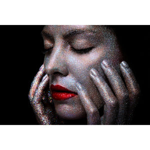   Glittering Woman Face Photographic Art | Oroa.com