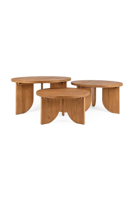 Teak Round Coffee Table Set (3) | dBodhi Ace  | OROA.com