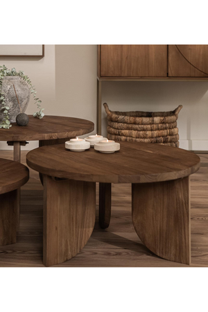 Teak Round Coffee Table Set (3) | dBodhi Ace  | OROA.com