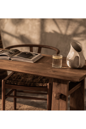 Natural Teak Wood Writing Desk | dBodhi Artisan | OROA.com